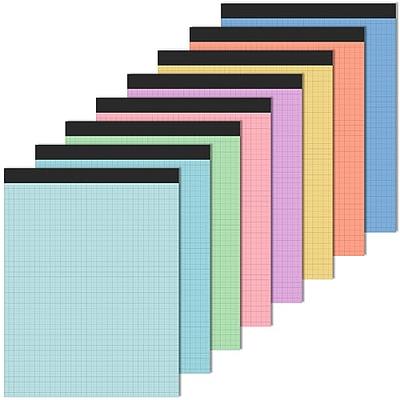Ctosree 8 Pads 8.5 x 11 Quad Legal Pads Colored Graph Paper 4