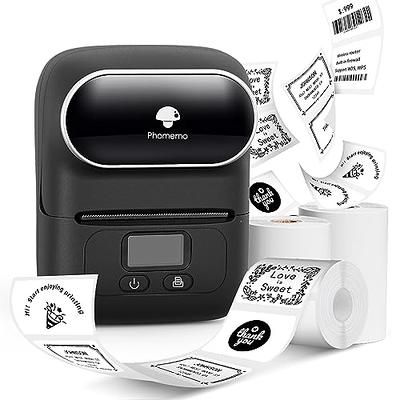 Phomemo Label Maker - M110 Address Label Printer Bluetooth Thermal Printer  for Business, Office, School, Home-use, Barcode, Logo, Clothing Label, with