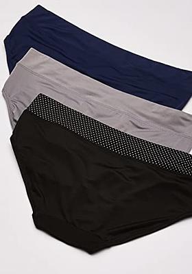 Warner's Women's Blissful Benefits No Muffin 3 Pack Hipster Panties, Smoked  Pearl/Navy Ink/Black w/Polka dot Waistband, XL - Yahoo Shopping