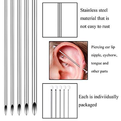 Piercing Needles - 50pcs Mixed Ear Nose Body Piercing Needles Hollow  Needles Including Sizes 12G 14G 16G 18G and 20G for Piercing Supplies  Piercing