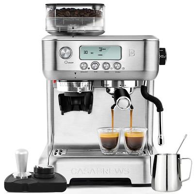 CASABREWS All-in-One Espresso Machine with Grinder ,Silver