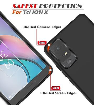 For TCL 40 SE Case Silicone Gel Phone Cover & Glass Screen Protector