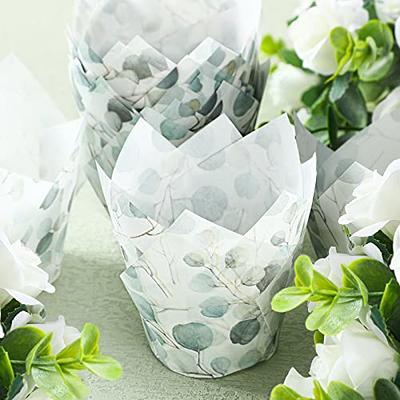 [Nordic Paper] 200pcs Tulip Cupcake Liners for baking cups with four fancy  designs EU Parchment paper Standard Size Tulip Muffin liners, Cupcake