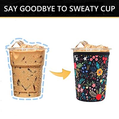 Reusable Iced Coffee Insulator Sleeves For Cold Beverages And