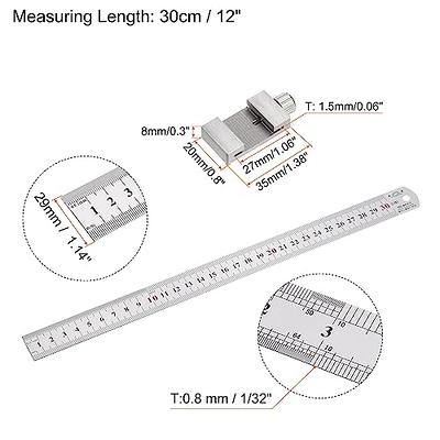 Breman Precision Metal Ruler 24 Inch - Stainless Steel Cork Back