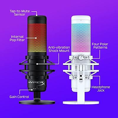 FIFINE Gaming USB Microphone for PC PS5, Condenser Mic with Quick Mute, RGB  Indicator, Tripod Stand, Pop Filter, Shock Mount, Gain Control for