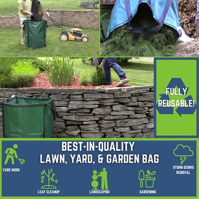 Reusable Yard Waste Bags/Lawn Bags/Leaf Bags, Collapsible Garden Bag, Pop  Up Garden Bag, Heavy Duty Woven Polypropylene Bag, Double Bottom Design