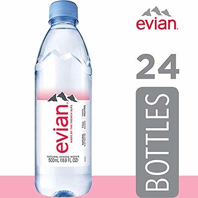 Evian Natural Mineral Water Pure Natural Mineral Water Bottle, 500 ml x 24