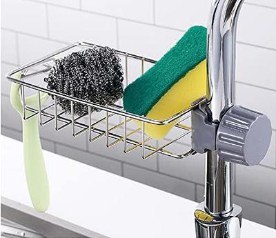 Kitchen Faucet Rack, Sturdy Kitchen Faucet Sponge Holder, No Drilling Sink  Drain Rack Shelf