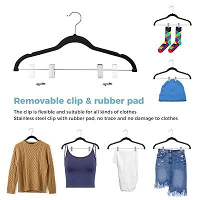 Velvet Pant Hangers Space Saving Non Slip Velvet Hangers, DUDUCOFU