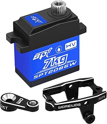 2Pack 25KG High Torque RC Servo，Waterproof servo Compatible with 1/6，1/8,  1/10, 1/12 RC Car, Full Metal Gear Steering Servo with 25T Servo Horn（270°）