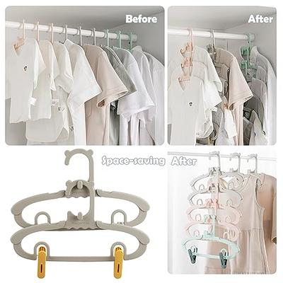 Adjustable Baby Hangers, Plastic Non-Slip Stackable Baby Hanger, Durable &  Great as Newborn Kid Child Children Toddler or Infant Clothes Racks for  Nursery Closet Wardrobe Pack of 10 