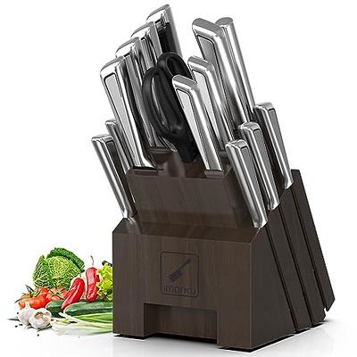 Martha Stewart Stainless Steel 14 Piece Cutlery And Knife Block Set In  Cream