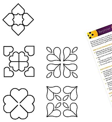 Quilting Creations Stencils for Machine and Hand Quilting - 2 Quilting  Stencils for Border Patterns | Ginger Flower Border, Flower Plastic Quilt