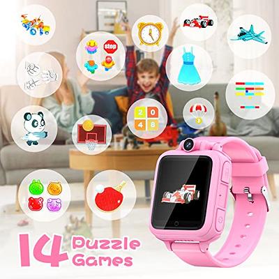 Smart Watch for Kids with Video Camera Music Player Educational Birthday  Gifts for 6 7 8 9 10 11 12 Year Old Boys (Pink)