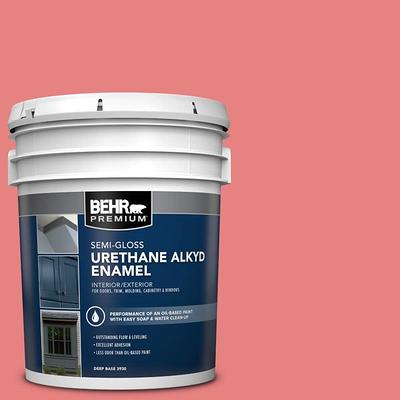 BEHR PREMIUM 1 gal. #100B-7 Hot Pink Urethane Alkyd Semi-Gloss Enamel  Interior/Exterior Paint 393001 - The Home Depot