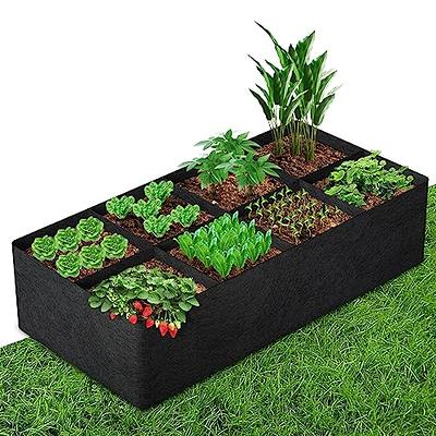 Fabric Raised Garden Bed 128 Gallon 8 Grids Plant Grow Bags