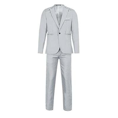 Mens Suits,Men's 3 Piece Slim Fit Suit Set 2 Button Blazer Jacket