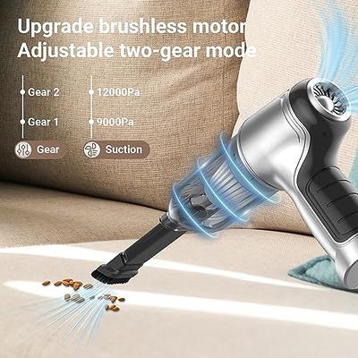 Mini Car Vacuum Cleaner,12000PA High Power Cordless Rechargeable Car  Vacuum,3 in 1 Wireless Handheld Portable Car Vacuum,3 Washable Filters and  Strong