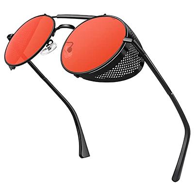Kingseven Siamese Lens Sunglasses Men Bamboo Women Red Mirror Y5788F1 –  FuzWeb