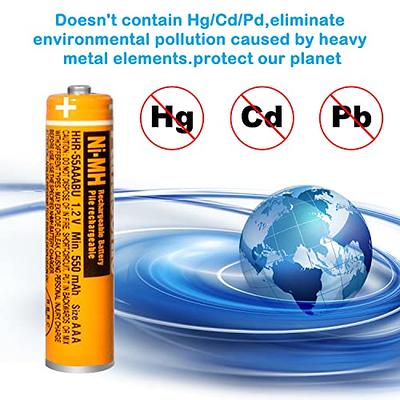 NI-MH AAA Rechargeable Battery 1.2V 550mah 4-Pack hhr-55aaabu AAA Batteries  for Panasonic Cordless Phones, Remote Controls, Electr 