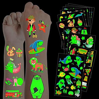 Temporary Tattoo for Kids  Glow in Dark Party Favors, Luminous