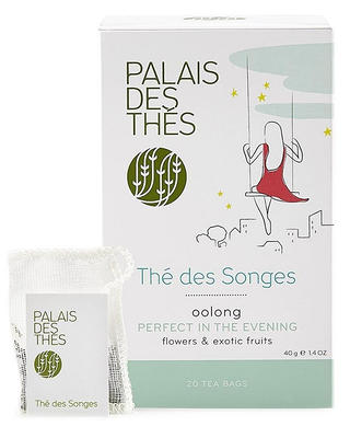 Palais des Thés - Le Thé Féerique - Premium Gourmet Holiday Green Tea with  Roasted Brown Rice, Almonds, and Cinnamon - 20 Count Biodegradable Cotton