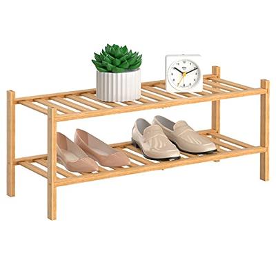 Costway 1 Pc 2-tier Storage Shelf Stackable Shoe Shelf Stand