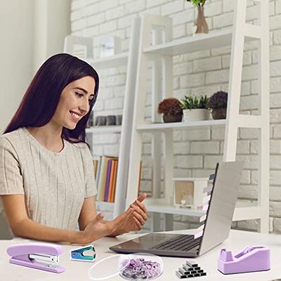 UPIHO RNAB0B4BY8225 purple office supplies set, upiho stapler and