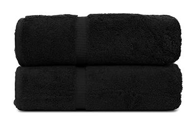 Aston and Arden Anatolia Turkish Bath Towels (2 Pack), 30x60, 600 gsm, Woven Linen-Inspired Dobby, Ring Spun Combed, Gray