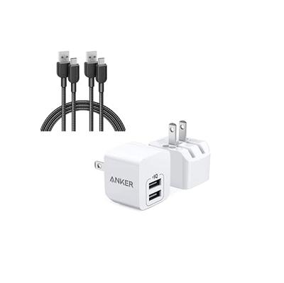 Anker 310 USB A to Type C Cable & Anker 2-Pack Dual Port Wall Charger -  Yahoo Shopping