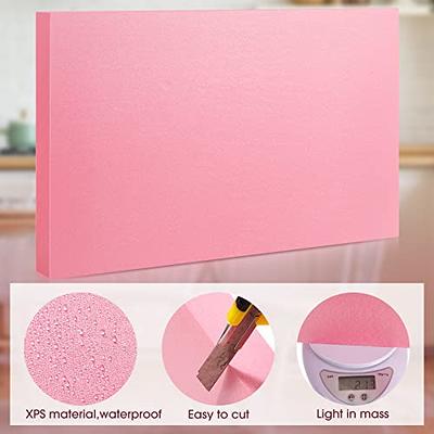 1' x 1' Pink Insulation Foam 0.79 Inch Thick Polystyrene Rectangles XPS  Foam Board Craft Foam for Insulating DIY Modeling Art Supplies(8)