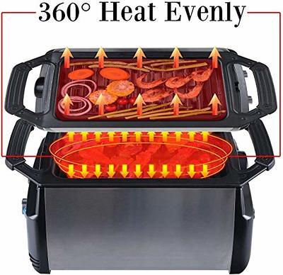 Infrared Smokeless Indoor Grill with Rotisserie Kit, Indoor BBQ Portable Electric  Grill Kebab Skewers 