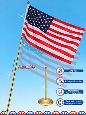 Extra Thick 20 ft. Aluminum Telescoping Flagpole Kit with 3x5 U.S. Flag and Golden Ball