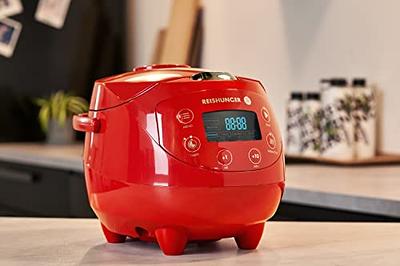 Reishunger Digital Mini Rice Cooker & Steamer, Red with Keep-Warm Function  & Timer - 3.5 Cups - Small Rice Cooker Japanese Style with Ceramic Inner  Pot - 8 Programs - 1-3 People - Yahoo Shopping