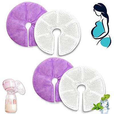 Breast Therapy Pads Breast Ice Pack, Hot Cold Breastfeeding Gel Pads, Boost  Milk Let-Down with Gel Bead (Blue)