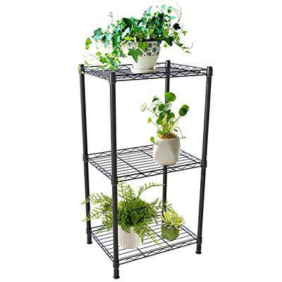 Sasoiky 5 Tier Corner Storage Shelves, Wire Shelving Unit, Metal Shelf, Steel Storage Rack 23.2 L x 17.3 W x 60.8 H for Laundry Bathroom Kitchen