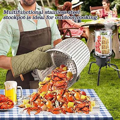 ARC 40QT Stainless Steel Stockpot 6-Piece For Turkey Fryer Pot with Basket  and Steamer Rack,Boiling Cookware for Seafood Boil Pot,Tamale Steamer Pot,Crawfish  Crab Shrimp Lobster Boil Pot with Strainer - Yahoo Shopping