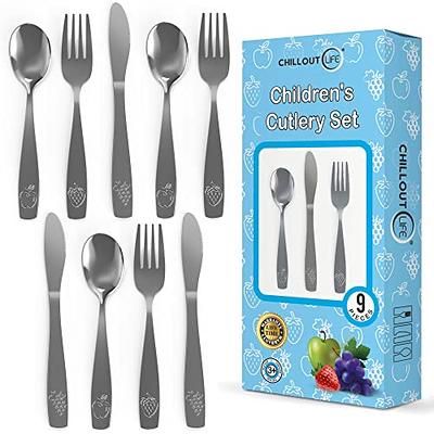 2-piece Kids Utensils Set With Case, Children Fork And Spoon Set