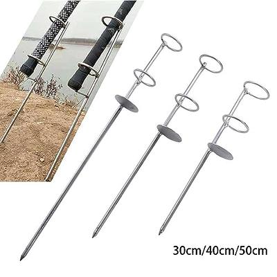 Fishing Rod Holder Fishing Ground Rod Holder Stainless Steel Insert Ground  30/40/50cm Rod Rest Stand Fishing Pole Stand(50cm) - Yahoo Shopping