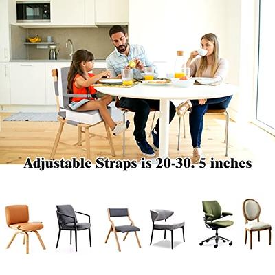 Toddler Booster Seat for Dining Table,4 Inches Washable Double Safer Straps  Non-Slip Bottom Booster Seat Dining for Kids, Portable Travel High Density