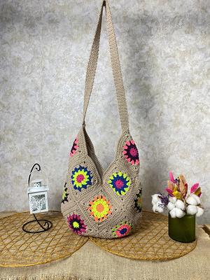 SUNFLOWER LEATHER Bag Vintage Hippie Purse Women's Boho 