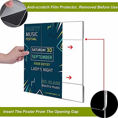 acrylic poster floor display, plexi poster frame, brochure holder