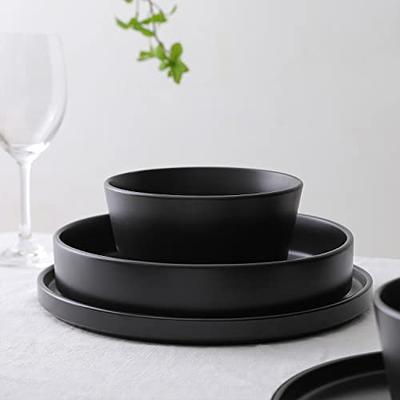 Stone Lain Celina Stoneware 12-Piece Dinnerware Set, Cereal and Pasta  Bowls, Black, Coupe - Yahoo Shopping