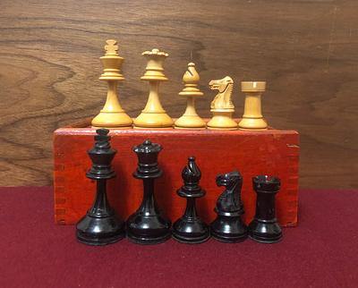 WE Games French Staunton Chess Set - Weighted Pieces & Walnut Wood Board  14.75 in. 