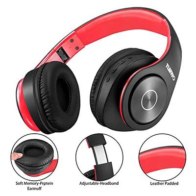 TUINYO Bluetooth Headphones Wireless, Over Ear Stereo Wireless Headset 40H  Playtime with deep bass, Soft Memory-Protein Earmuffs, Built-in Mic Wired