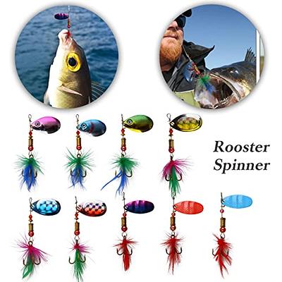 VMSIXVM Trout Lures Trout Spinners, Rooster Tail Trout Fishing