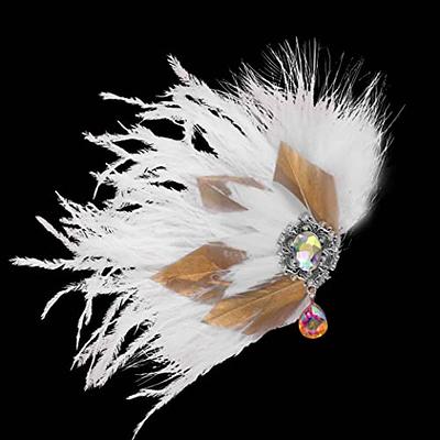 Kanon Hr frynser Fashey 1920s Feather Headpieces Peacock Feather Hair Clips Flapper Feather  Hair Clip Gatsby Headpiece White Feather Hair Pin Roaring 20s Party Hair  Accessories for Women - Yahoo Shopping