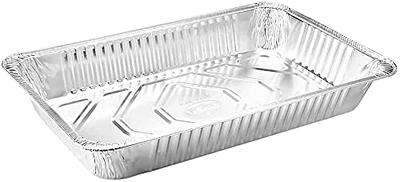 Aluminum Pans Full Size, Large Disposable Roasting & Baking Pan, 21x1