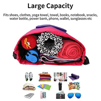 ZOORON Waterproof Drawstring Gym Backpack Bag for Men & Women, Sport Gym  Sack Mini Travel Daypack